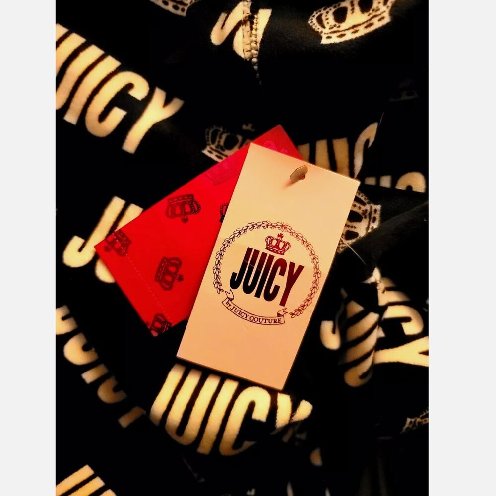 Juicy Couture Rare Deadstock Velour Jumpsuit Tracksuit Hoodie Logo Size Large - Picture 10 of 12